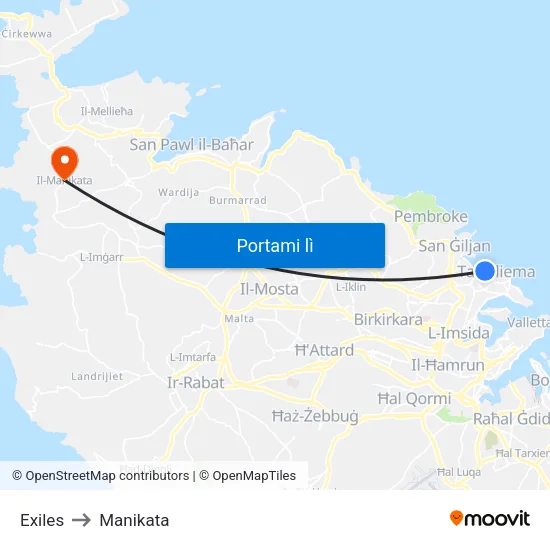 Exiles to Manikata map