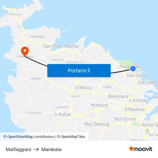 Malfeggiani to Manikata map