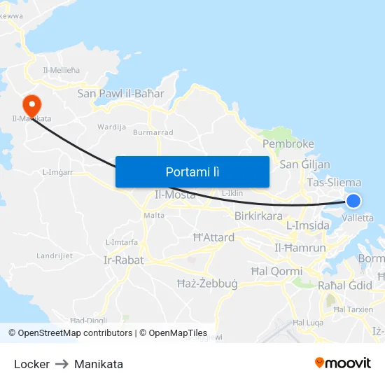 Locker to Manikata map