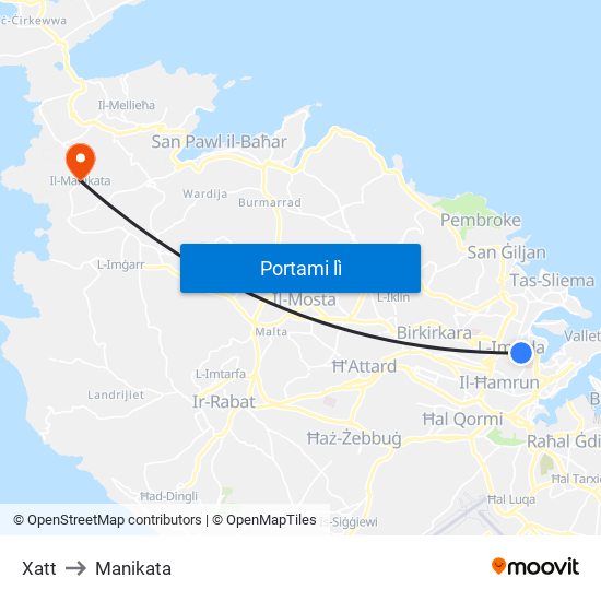 Xatt to Manikata map
