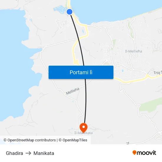 Ghadira to Manikata map