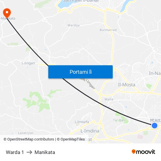 Warda 1 to Manikata map
