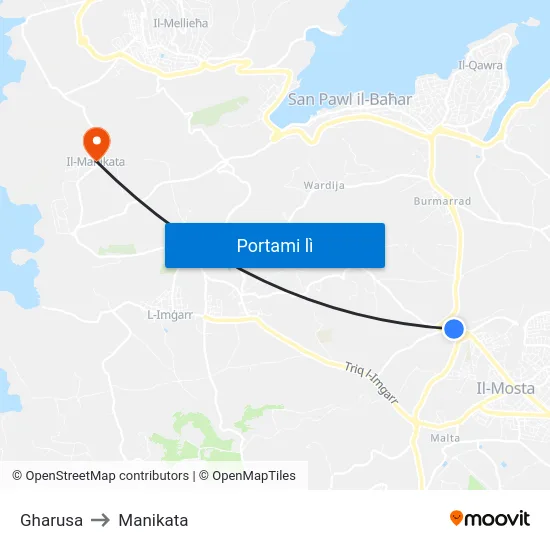 Gharusa to Manikata map