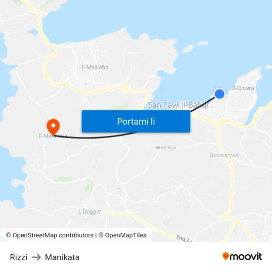 Rizzi to Manikata map