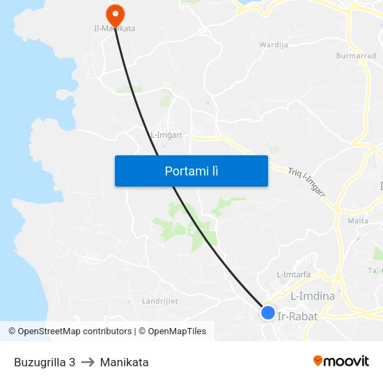 Buzugrilla 3 to Manikata map