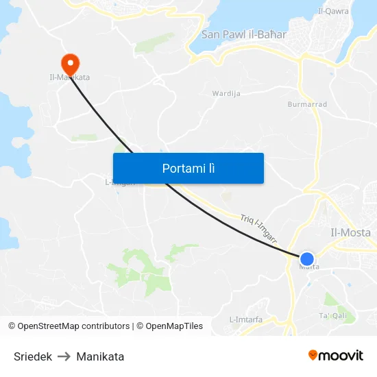 Sriedek to Manikata map