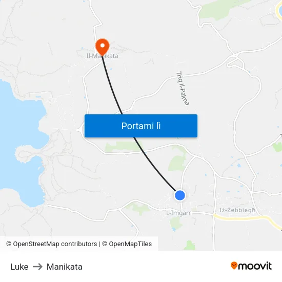 Luke to Manikata map