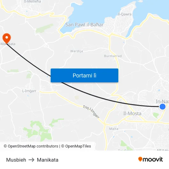 Musbieh to Manikata map
