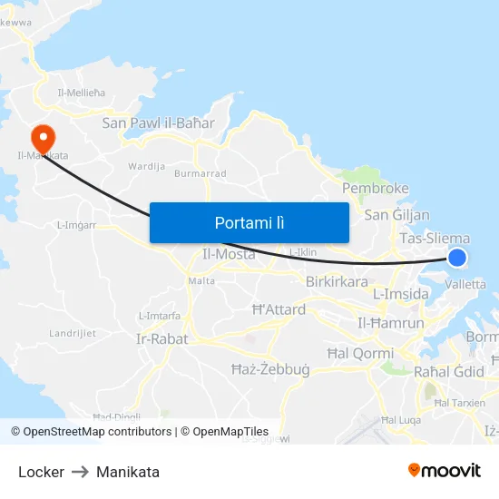 Locker to Manikata map