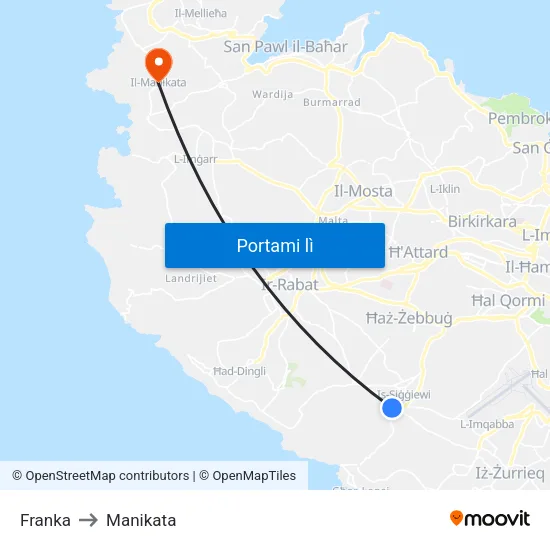 Franka to Manikata map