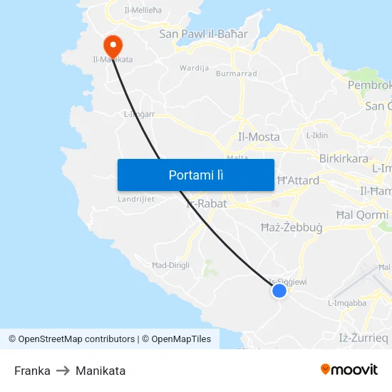 Franka to Manikata map