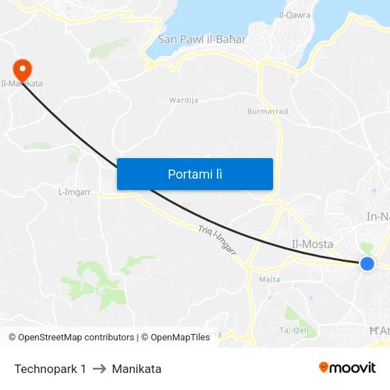 Technopark 1 to Manikata map