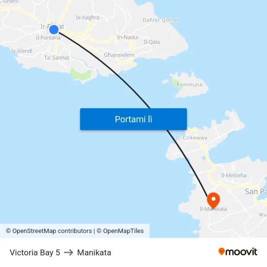 Victoria Bay 5 to Manikata map