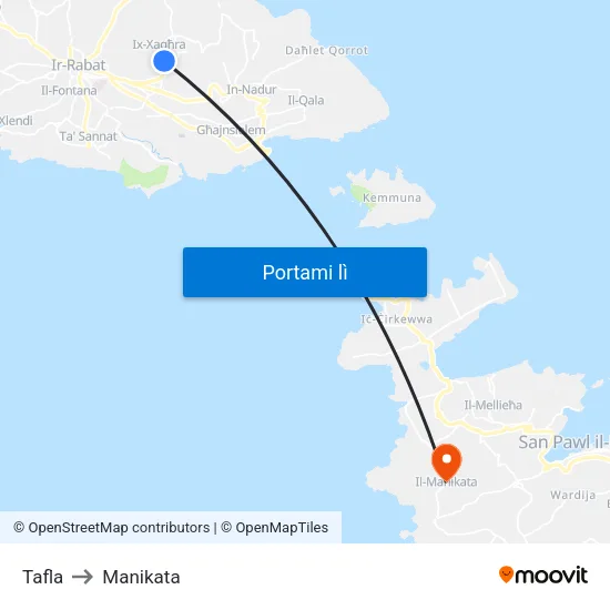 Tafla to Manikata map
