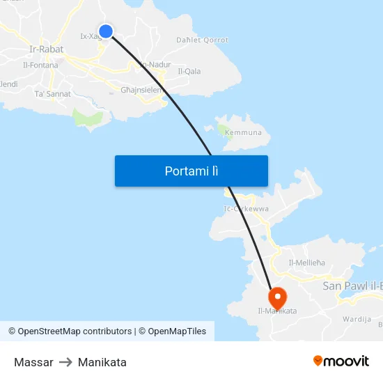 Massar to Manikata map