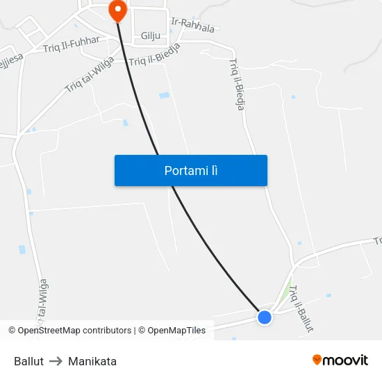 Ballut to Manikata map