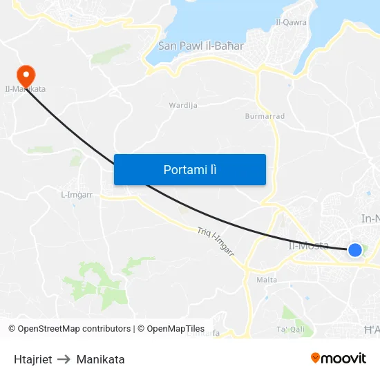 Htajriet to Manikata map