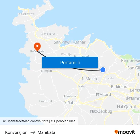 Konverzjioni to Manikata map