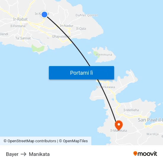 Bayer to Manikata map