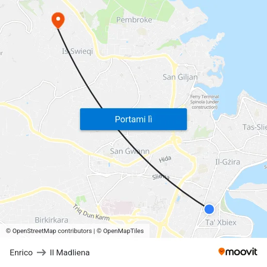 Enrico to Il Madliena map