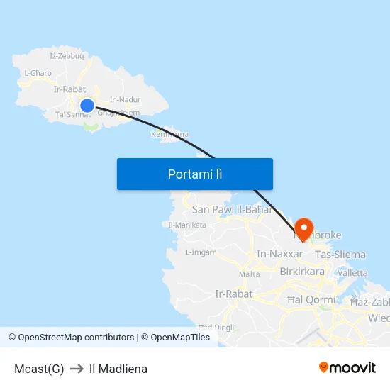 Mcast(G) to Il Madliena map