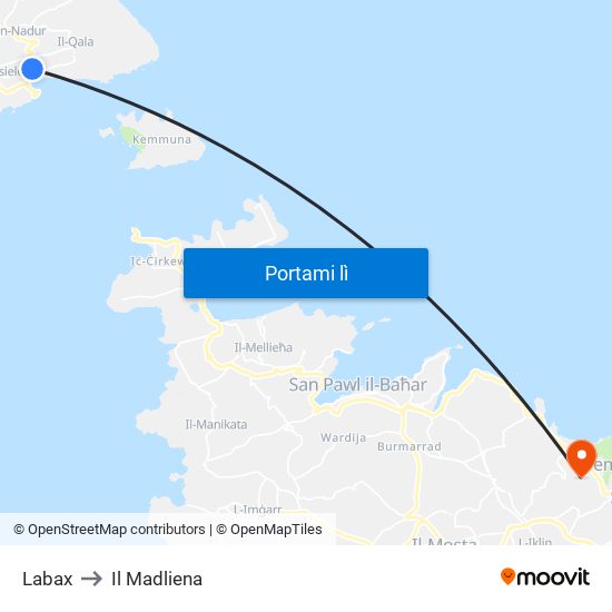 Labax to Il Madliena map