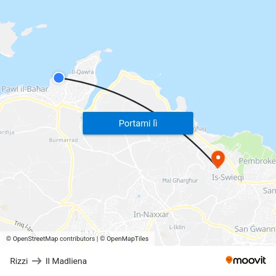 Rizzi to Il Madliena map