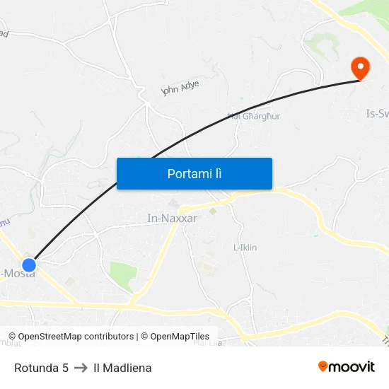 Rotunda 5 to Il Madliena map