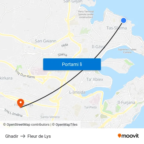 Ghadir to Fleur de Lys map