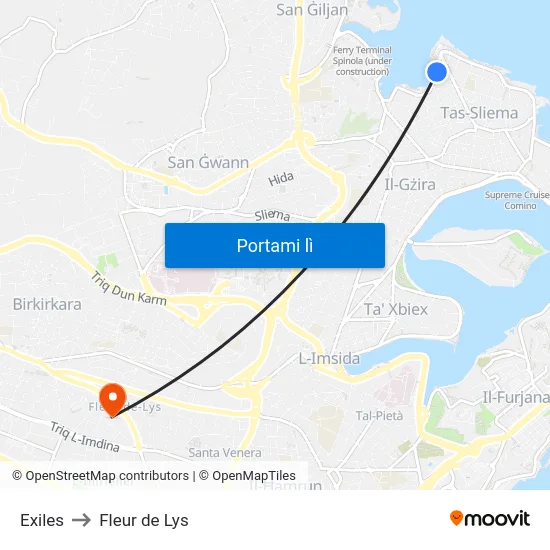 Exiles to Fleur de Lys map