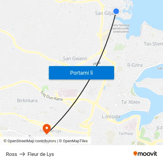 Ross to Fleur de Lys map