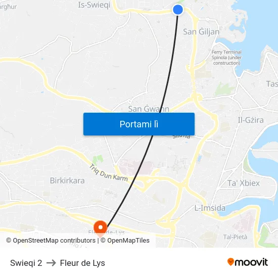 Swieqi 2 to Fleur de Lys map