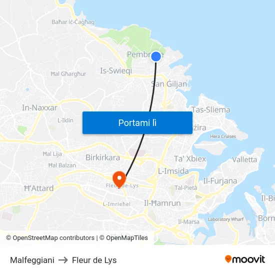 Malfeggiani to Fleur de Lys map
