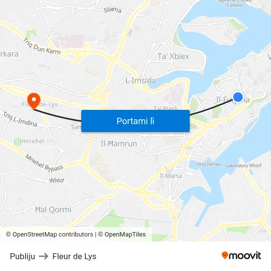Publiju to Fleur de Lys map