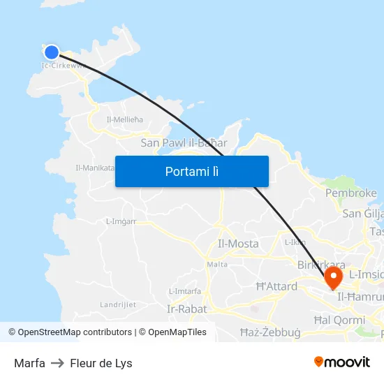 Marfa to Fleur de Lys map