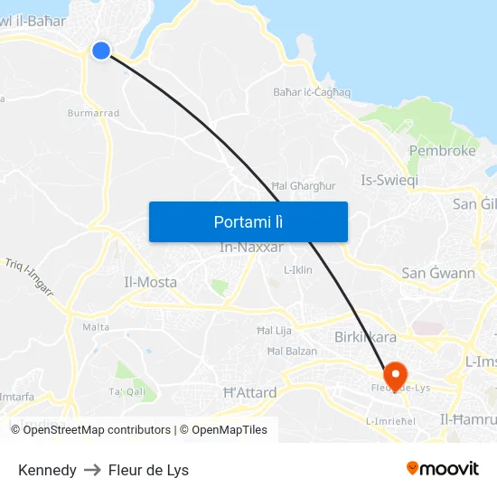 Kennedy to Fleur de Lys map