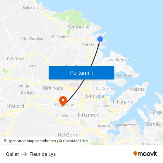 Qaliet to Fleur de Lys map