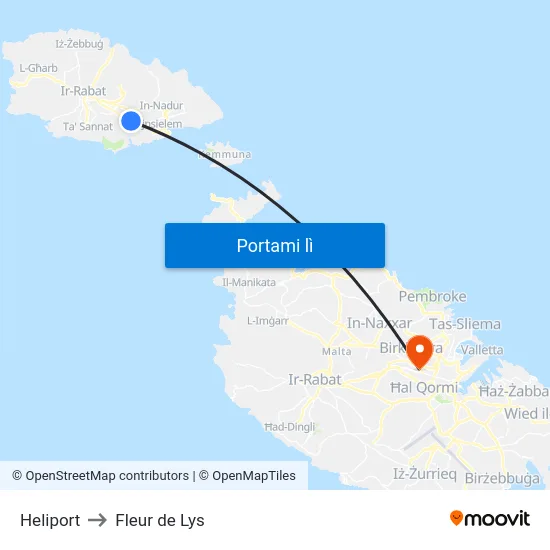 Heliport to Fleur de Lys map