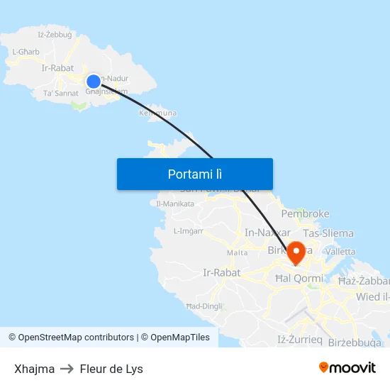 Xhajma to Fleur de Lys map