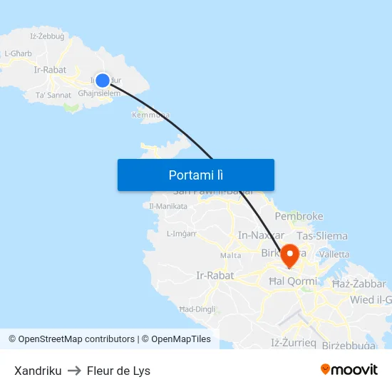Xandriku to Fleur de Lys map