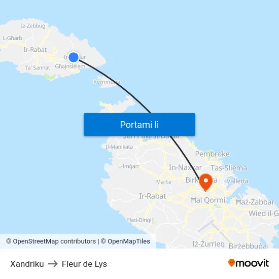 Xandriku to Fleur de Lys map