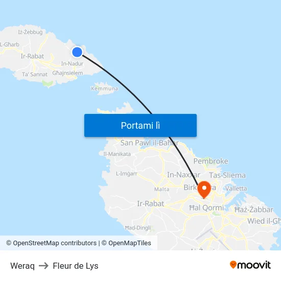 Weraq to Fleur de Lys map