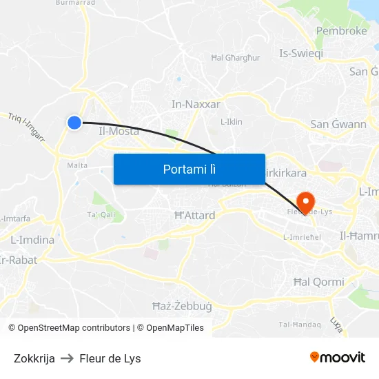 Zokkrija to Fleur de Lys map