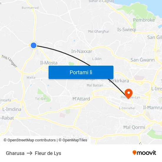 Gharusa to Fleur de Lys map