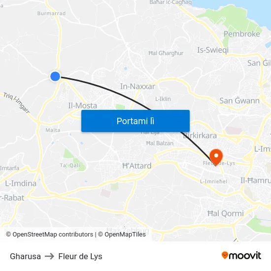 Gharusa to Fleur de Lys map