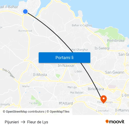 Pijunieri to Fleur de Lys map