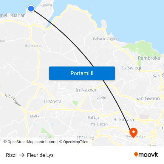 Rizzi to Fleur de Lys map