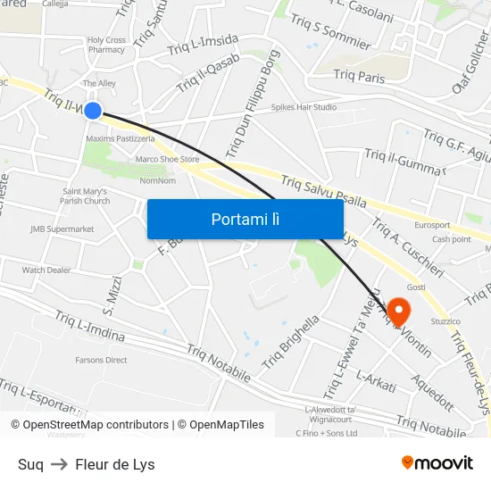 Suq to Fleur de Lys map