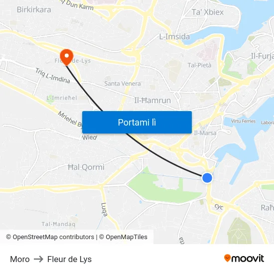 Moro to Fleur de Lys map