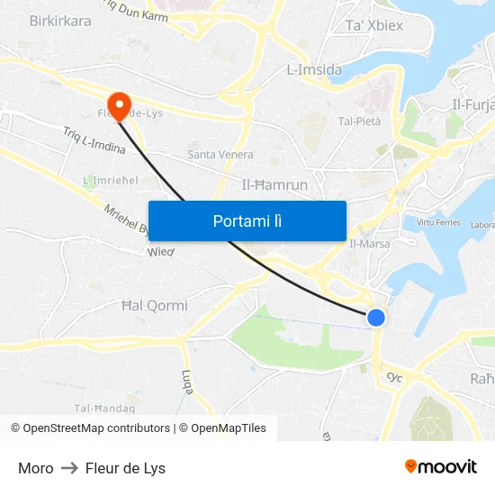 Moro to Fleur de Lys map